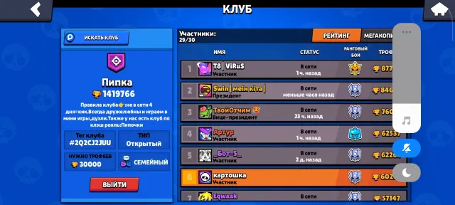 He was a great day of, trophies 60290, brawlers 84, primes 38