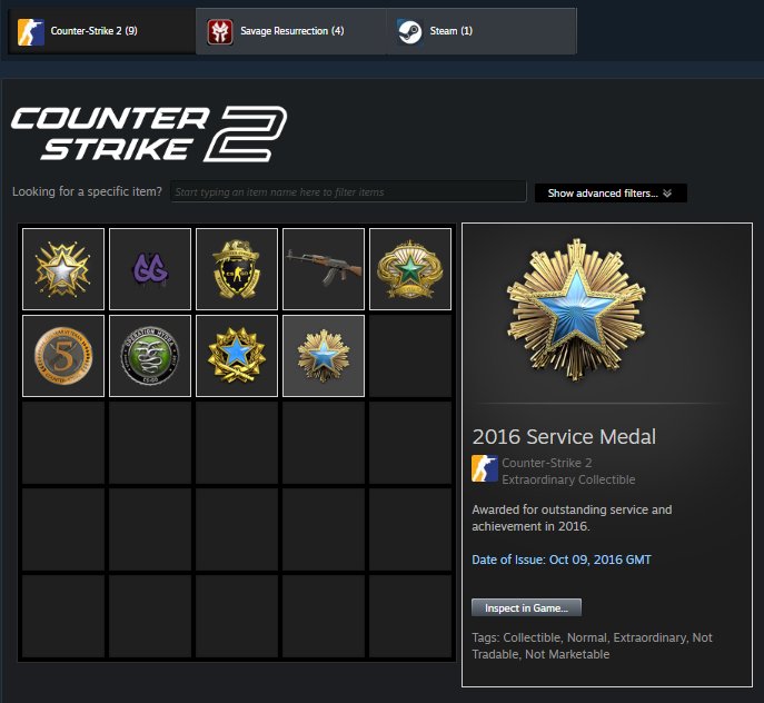 9 Medals, 2016-2019 Service, Silver Hydra, 5-Year, Loyalty, GO | Warranty, Sale, Empty, Yes PRIME