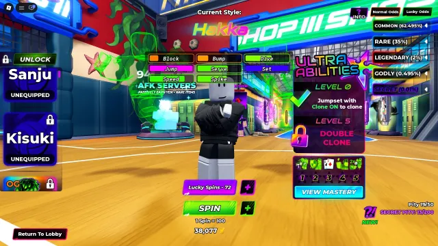 OG Hakka, Sanju, Kisuki. 87 LVL, 72 lucky style spins, Accounts