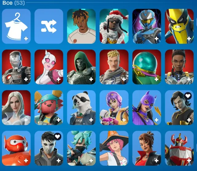 The account has battle pass skins, Sale, skins 53