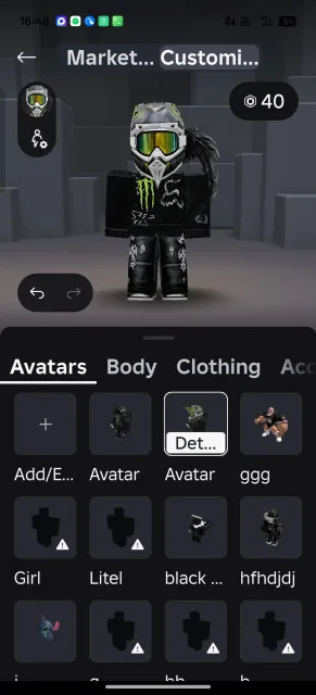 Account has 1200-1500 Robux donated, Sale, Voice chat: No