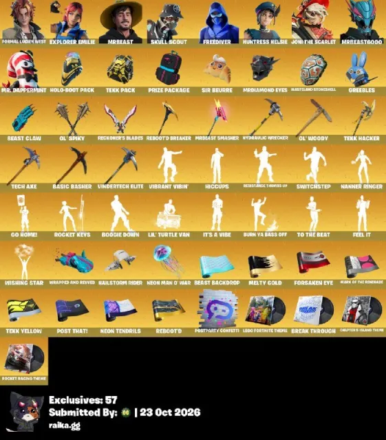 446 Skins | 583 Emotes | ✅ Free Diver | Raider Outcast | Many Shop Skins, Sale, Skins 446