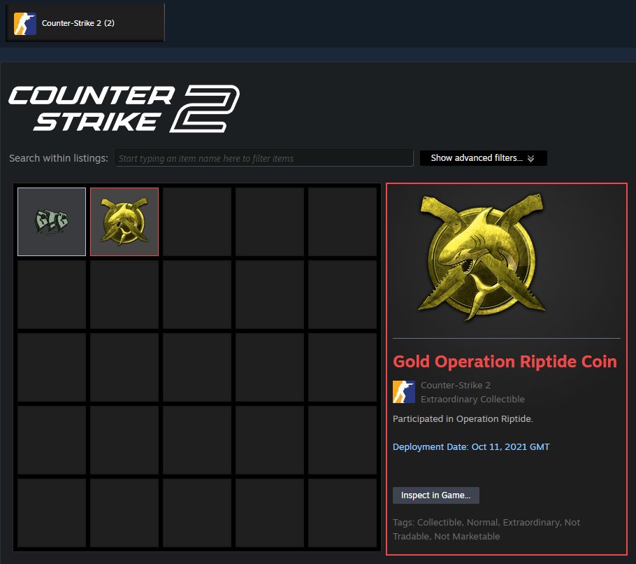 NO Prime!【Almost 3 Medals】Gold Riptide, 5-Year Veteran, GO, 325 real hours | Warranty, Sale, Empty, No PRIME