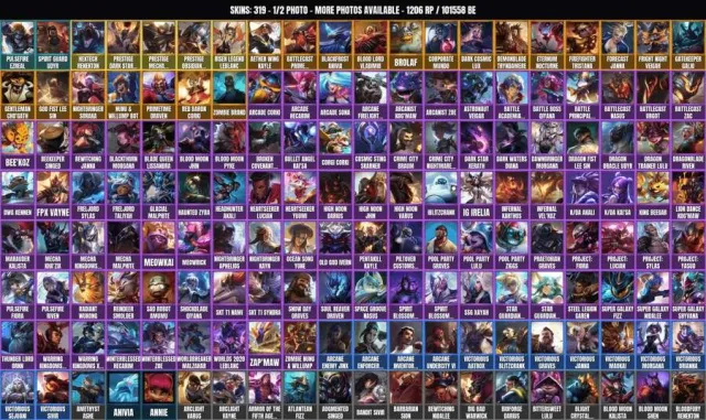 PLATINUM I👑319 skins👑168 champions 🏆 101.6K BE👑Ezreal Pulsefire👑Spirit Guard Udyr👑Red Baron, Sale, level 365, champions 168, skins 319, Platinum