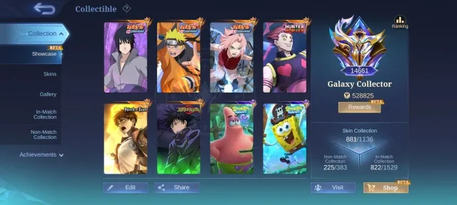 🔥full legendaries, except Fanny and Valir🔥galactic call🔥 many full heroes🔥 see screenshots🔥, Sale, Rank: Mythical, Level: 189, Win rate: 56%, Heroes: 133, Skins: 881