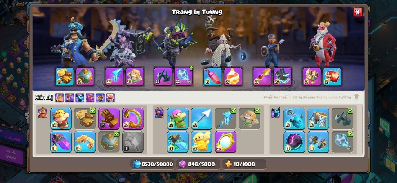 TH 18➤Near Max Base➤5 Hero Max duke lvl 18➤Many Epic max➤Equipment max 1 left➤Nc availableMedals 452, 18 TH Main Village