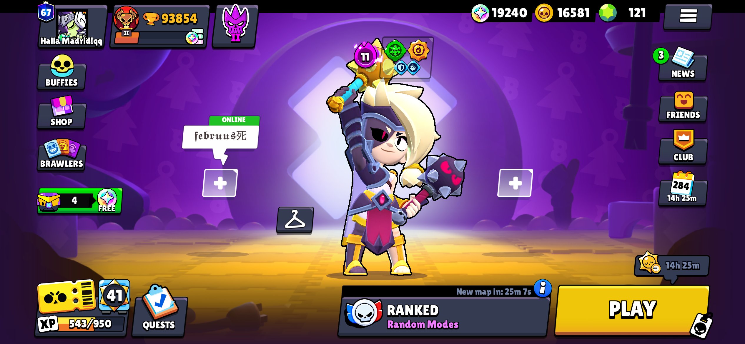 Top old ak in bs, trophies 93800, brawlers 104, primes 67