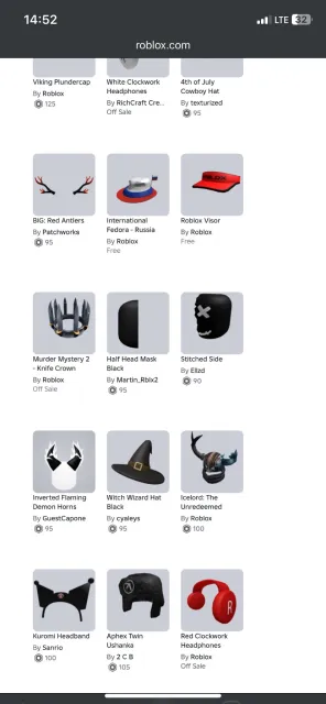 Аккаунт с Headless, Korblox, Red Clockwork Headphones, Продажа, Voice chat: Нет