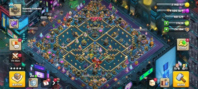 TH17 MAX🏆1053 CWL MEDAL🏆2287 STAR🏆15X EQUIPMENT🏆24X SKIN🏆CYBER SCENERY🏆HEROE 100-100-71-75-50-20, 17 TH Родной Деревни