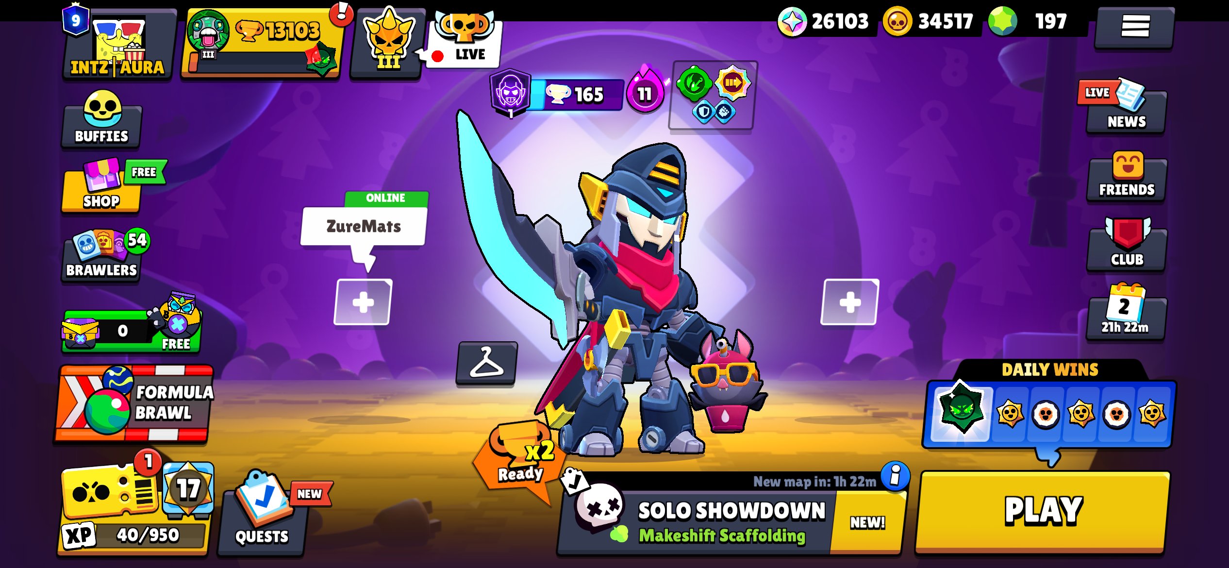 Stacked account 🔮 197 gems and 26k blings 💎 34k coins and 10k power points 🔮 + Clash account 11400, trophies 13103, brawlers 66, primes 9