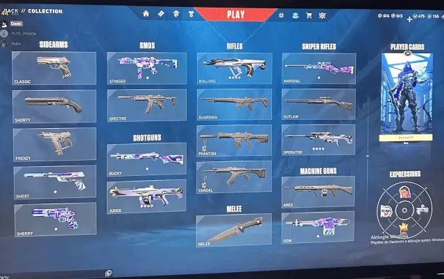 VALORANT ✅ 8 skins ✅ 20 LEVEL ✅ Full access, Sale, Under calibration, Agents: 5, Skins: 8