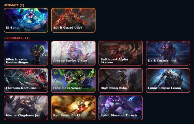 【 DJ Sona / Spirit Guard Udyr 】【 Annie-Versary / Ann-Sivir-Sary 】【 11 leg skins 】, Sale, level 616, champions 173, skins 188, Emerald