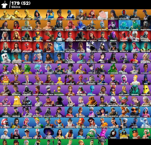 OGE Safe | 179 Skins | Leviathan Axe | Gold Midas + Meowscles, Sale, skins 180