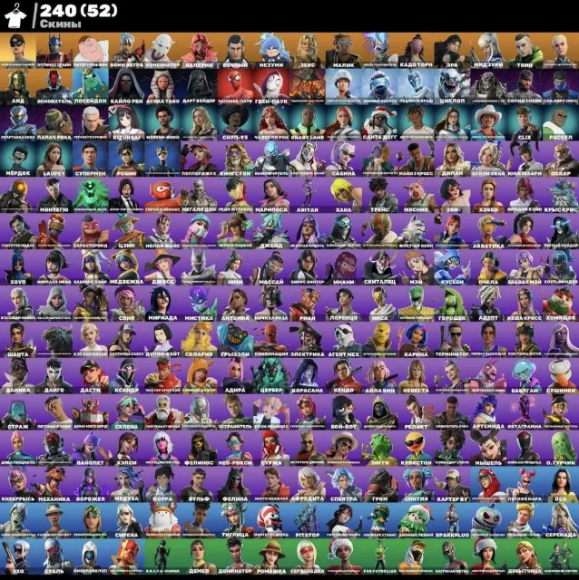 ⭐️ ПРОДАМ FORTNITE АККАУНТ 2000ПР + 100$ ИРНИНГ / 240 СКИНОВ / 14 ИВЕНТОВ ГОТОВО ⭐️, Продажа, скины 240