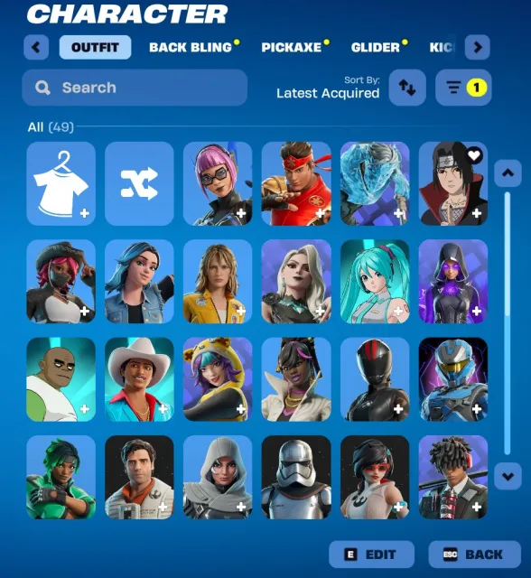FORTNITE / Hatsune Miku / ITACHI UCHIHA / Личный аккаунт /, Продажа, скины 49