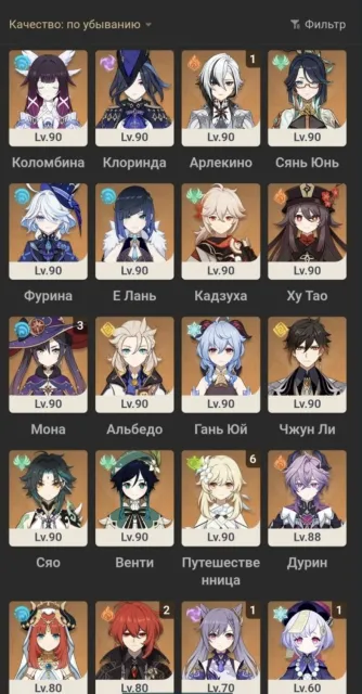 Genshin Impact Ar60, Любая платформа, Почта привязана, Люмин, Прокачанный, AR 60