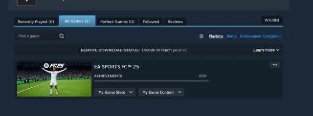 ✅EA SPORTS FC 25✅Steam✅чистый акк✅0 часов✅ЕА не привязан✅Перепривязка, смена данных, PC, Продажа, Standard Edition, Рейтинг 1, Стоимость состава 1к, Монет на балансе 1к, Веб-приложение: Доступно