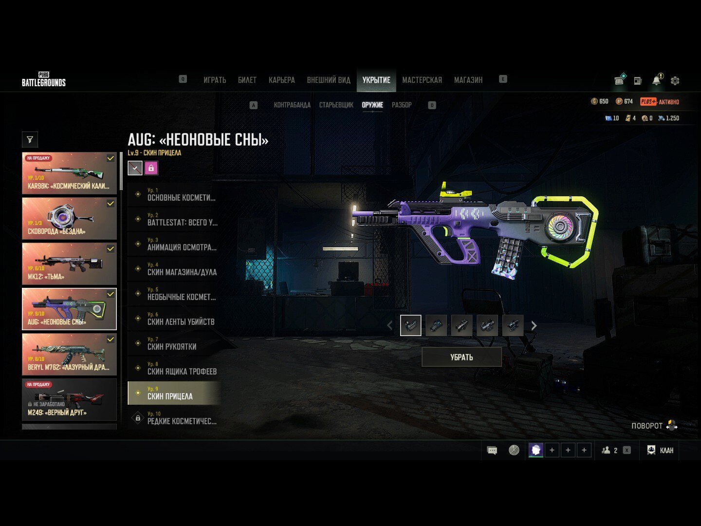 💚 Top account: 10 progressive Guns leveled up to 2500, rare and expensive skins💚, Yes BATTLEGROUNDS Plus
