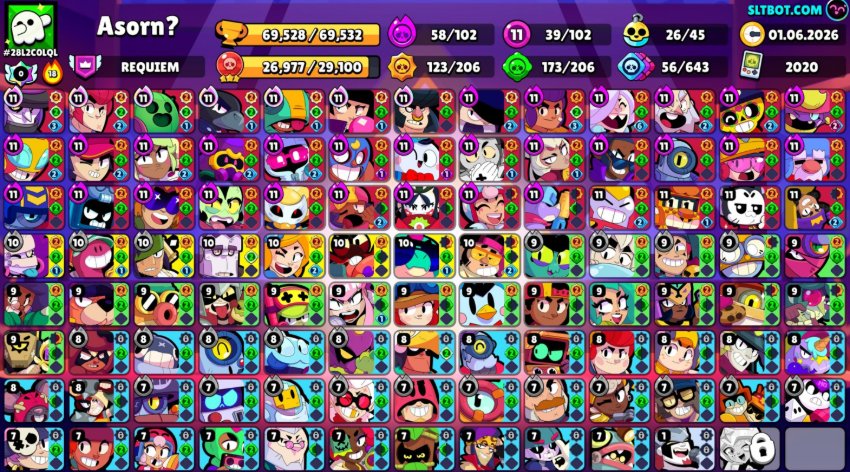 ✔️ BABY HEROINE 💙 WITCH SELLIE ✔️ OLD ACC 💙 36x11 FORCE ✔️ REBINDING 💙 2020 ✔️ VIDEO REVIEW 💙, trophies 70432, brawlers 102, primes 40