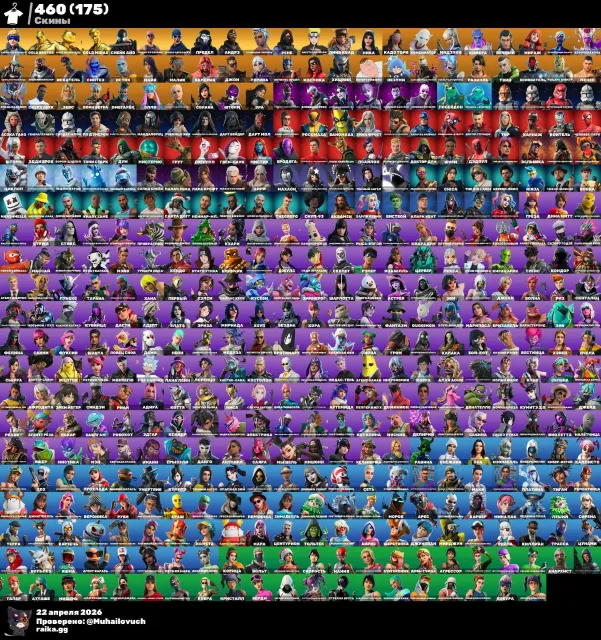 460 skins full mail etc, Vente, skins 460