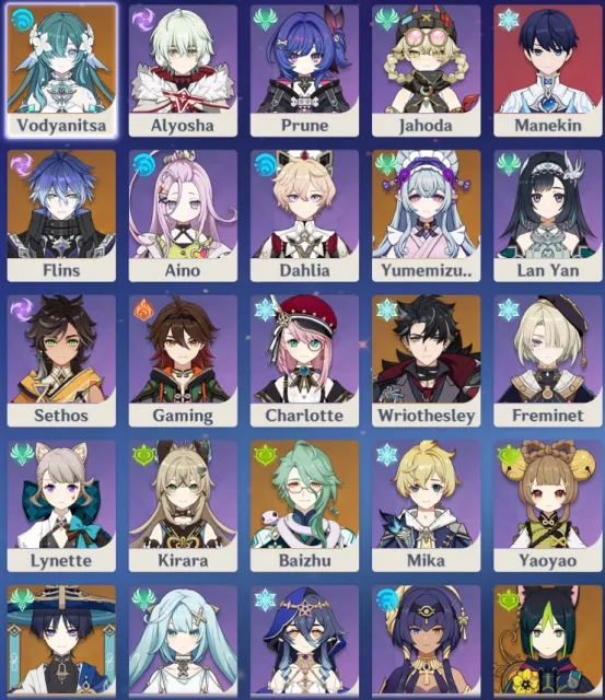 ⭐Flins 5*, ⭐Rizli 5*, ⭐Traveler 5*, ⭐Hydro 5*, ⭐Baizhu 5*, ⭐Mizuki 5* and others!, Any platform, Email linked, Iter, Starter, AR 50