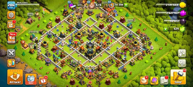 TH 17 ☠️BUYER MAIL TRANSFER☠️BEST WALL AND DEFENCE EVERYTHING GOOD☠️HERO: 50/66/46/44/40, 17 TH Родной Деревни, 8 TH Строителя