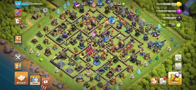 TH18 MAX 4 HEORES 🔥16 EPIC EQUIPMENT 🔥FREE CHANGE NAME 🔥, 18 TH Родной Деревни, 9 TH Строителя