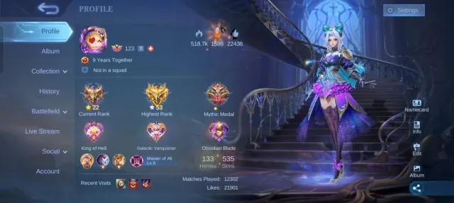 🔥 MLBB Full Access ⚡ 5353 Skins • 133 Heroes ⚡ 4 Legend • Naruto • JJK • KOF • Collector • Zodiac 🔥
