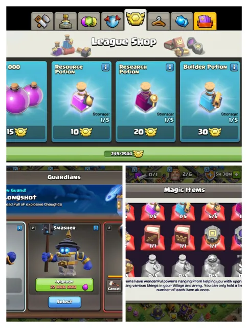 Th18/259xp➤6 heros max/wall max➤7 epic max➤Almost 5k War star➤60℅ Discount shop➤Nc-1.5k, 18 TH Родной Деревни, 10 TH Строителя