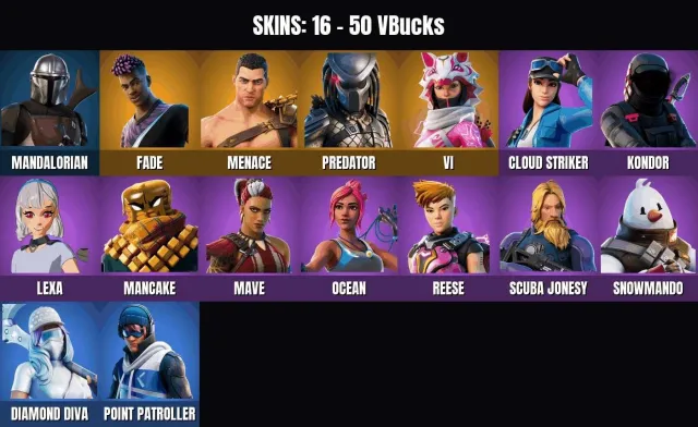 [PC/PSN/XBOX] 16 skins🔥Caramel Pickaxe🔥Altitude🔥Swift, Sale, skins 16