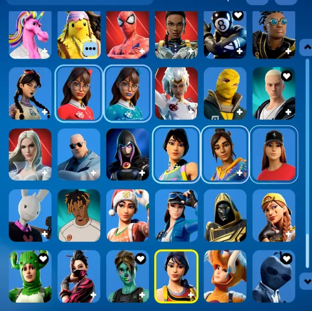 246 skins, old PvE with WB farming and a Kratos pickaxe💎 Lots of rare cosmetics, emotes,, Sale, skins 246