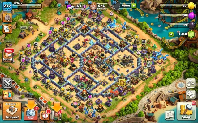 16 TH с прокачкой фулл 15 | 237 LVL | 89/92/63/66/41 | топ экипа + донат оформа, 16 TH Родной Деревни, 8 TH Строителя