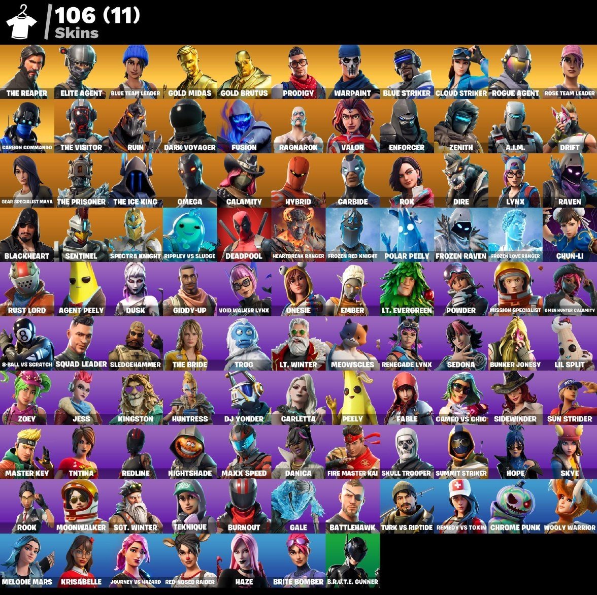Take The L|OG STW|The Reaper|Elite Agent|Blue Team Leader|Gold Midas, Sale, skins 106