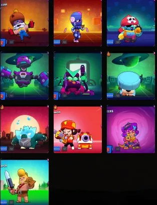 140034 trophies, 67x11 power+54 hypercharges, Ninja Tara, Ronin Gavs, D4R-RY1 Darryl, third legendary (8742 elo), 140034 trophies, 107 brawlers, 111 primes