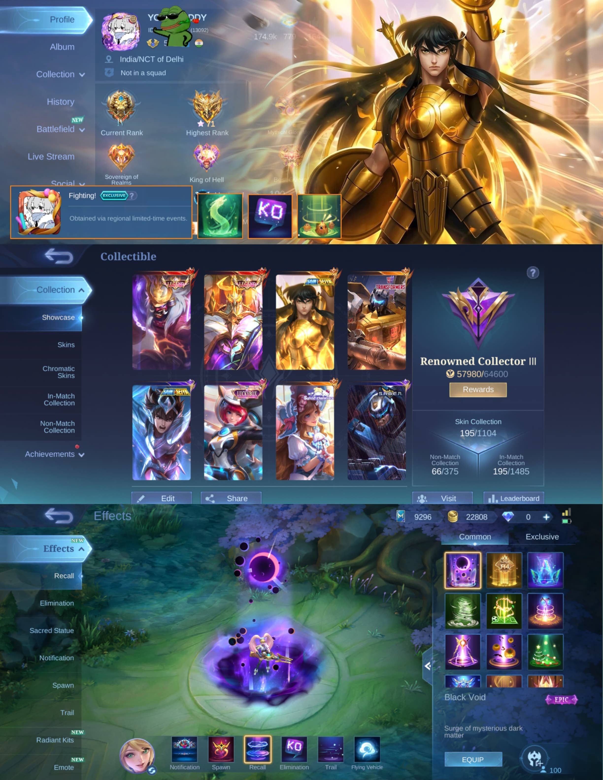 👑 Johnson Legend 👑 Franco Legend ♎ Chou Golden Libra 🤖 Roger Transformer ✨ 2x Epic Recall Effects, Sale, Rank: Mythic, Level: 58, Winrate: 55%, Heroes: 100, Skins: 195
