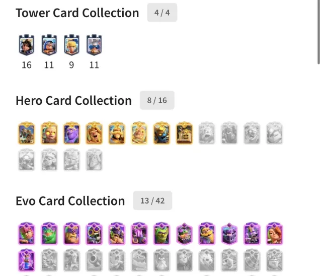 #CR660 ❤️LV1631 WITH 8 HERO, 13 EVO| LAVALOON DECK| 7 LV16❤️, 34 арена, 1631 уровень, 14000 кубков, 121 карт, 21 лег, Есть