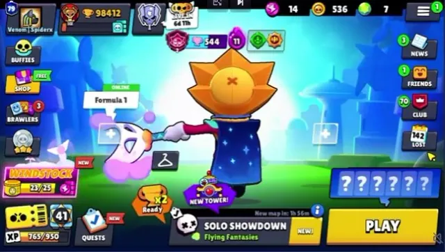 105 BRAWLERS🏆98.4K🏆⚡54 MAX👤322 SKINS🔥79 PRESTIGE, 98412 trophies, 105 brawlers, 79 primes