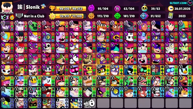 2023 ACCOUNT PURCHASED 8-9 BP+ THERE ARE MANY EXCLUSIVES PURCHASED THIS PASS 40+ 11 STRENGTH, trophies 98300, brawlers 104, primes 83