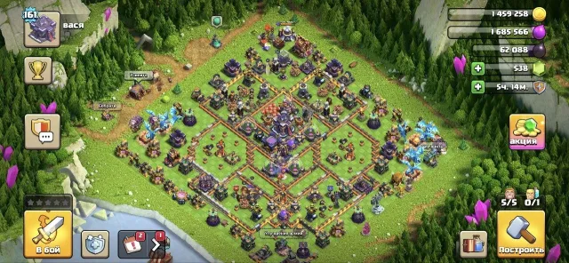 🌈💥💥【 TH 15 】⚡️161 LVL ⚡️💠FULL 70%💠【HEROES 51/58/44/24/45/4】⚡️5 builders⚡️💥💥🌈, 15 TH Home Village, 8 TH Builder