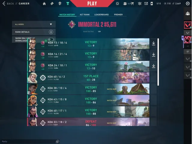 Rank Immortal 2 sale Crazy stat, Sale, Immortal 2, Agents: 5, Skins: 1