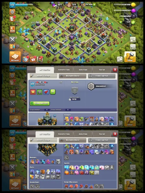 Best Th17 for Th18 - 4x EPIC EQ. - Hero(47,51,43,23,20) - Old Trees Obstacles - 3x Hero Skin -No.784, 17 TH Main Village