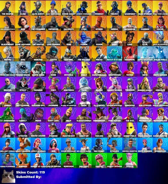 🔮119 skins🔮OG STW🔮Assassin🔮Glow🔮Elite Agent🔮Take The L🔮Renegade Agent🔮Pluto🔮Smart Guy🔮Indigo, Sale, skins 119
