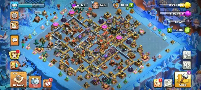 TH17 MAX ID | HERO'S: 53-59-51-31-31 | 2300+ CWL MEDEL | SNOW DAY SCENERY | GOLDEN MAX WALL, 17 TH Main Village