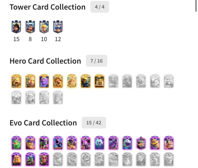 #CR663 ❤️LV1602 WITH 7 HERO, 15 EVO| GIANT GY DECK| 4K1 GEM❤️, 27 арена, 1602 уровень, 11000 кубков, 120 карт, 21 лег, Есть