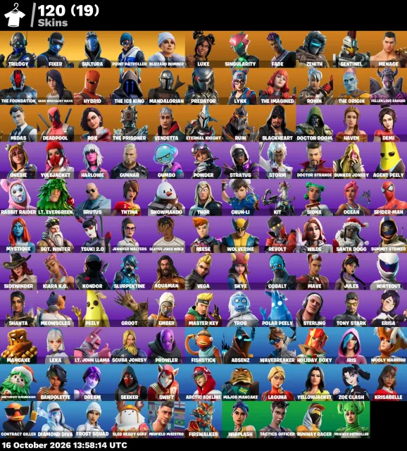 🦄 【FORTNITE】 🌸 Chun-Li, Midas, Take The Elf, Trilogy, Fixer 🌸 120 skins | 2122 level | 400 V-Bucks, Sale, skins 120