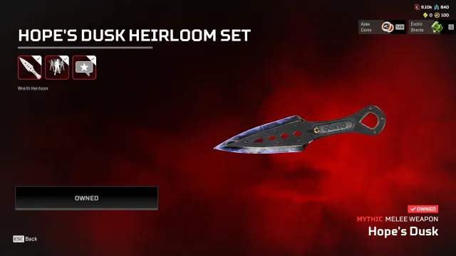 🍀 【 Wraith Heirloom 47 LEGENDS SKINS】 EA APP + PSN🍀РЕЙТИНГ ОТКРЫТ ♦️ ПОЛНЫЙ ДОСТУП 🔑, Новичок, 297 уровень, Реликвия: Есть