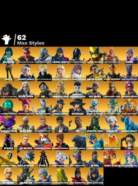 gekaufte neue Skins, das "Take the L" Emote und "OG" Skins. Sparkle Specialist und Black Knight, Продажа, скины 203