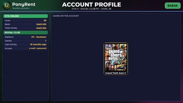 🦄 【SOCIAL CLUB】 🌸 ПОЛНЫЙ ДОСТУП | ПОДХОДИТ ДЛЯ ONLINE/RP | УРОВЕНЬ 36 🌸 $464K #4CYMIP, Продажа