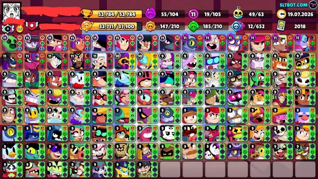🔥 Sell 2018y personal account 🔥 Lots of resources and exclusive skins 🔥, trophies 53784, brawlers 105