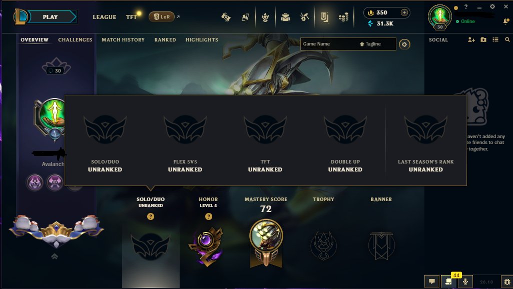 EUNE 🌎 RANKED READY✅350RP✅ 30 LVL 10WIN, Sale, level 30, champions 10, skins 2, Unranked
